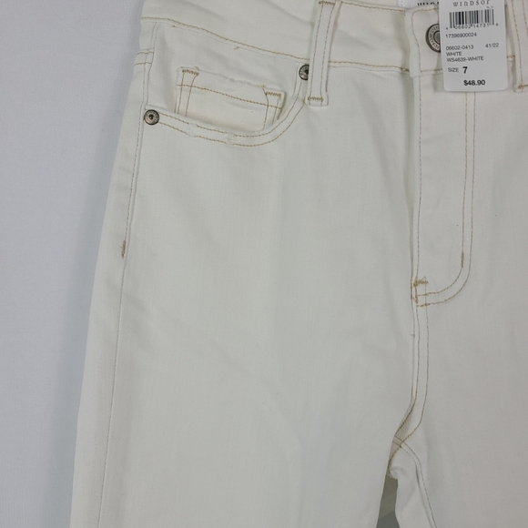 NWT Women's Windsor White Robyn High Rise Crop Flare Denim Jeans Sz 7 MSRP $49 - Picture 2 of 9